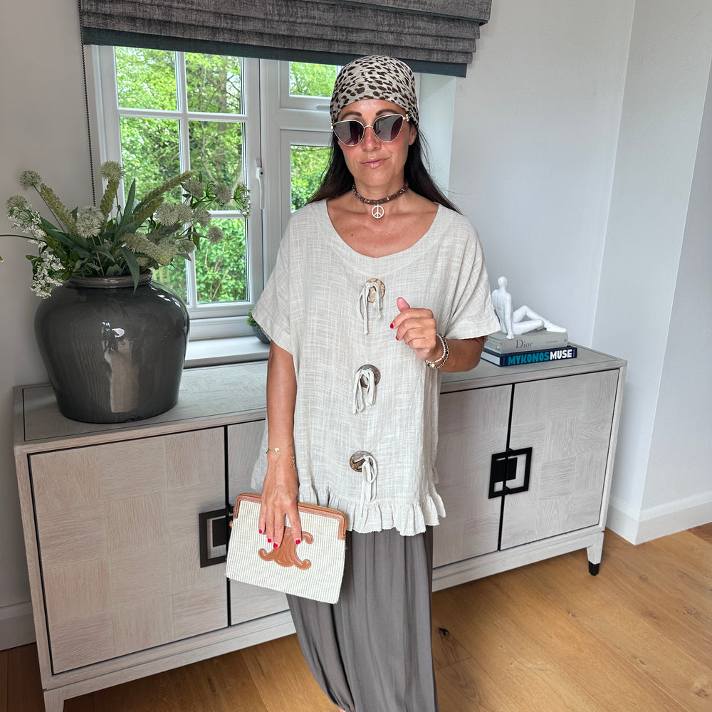Lexie Button Top - Blush Boutique Essex