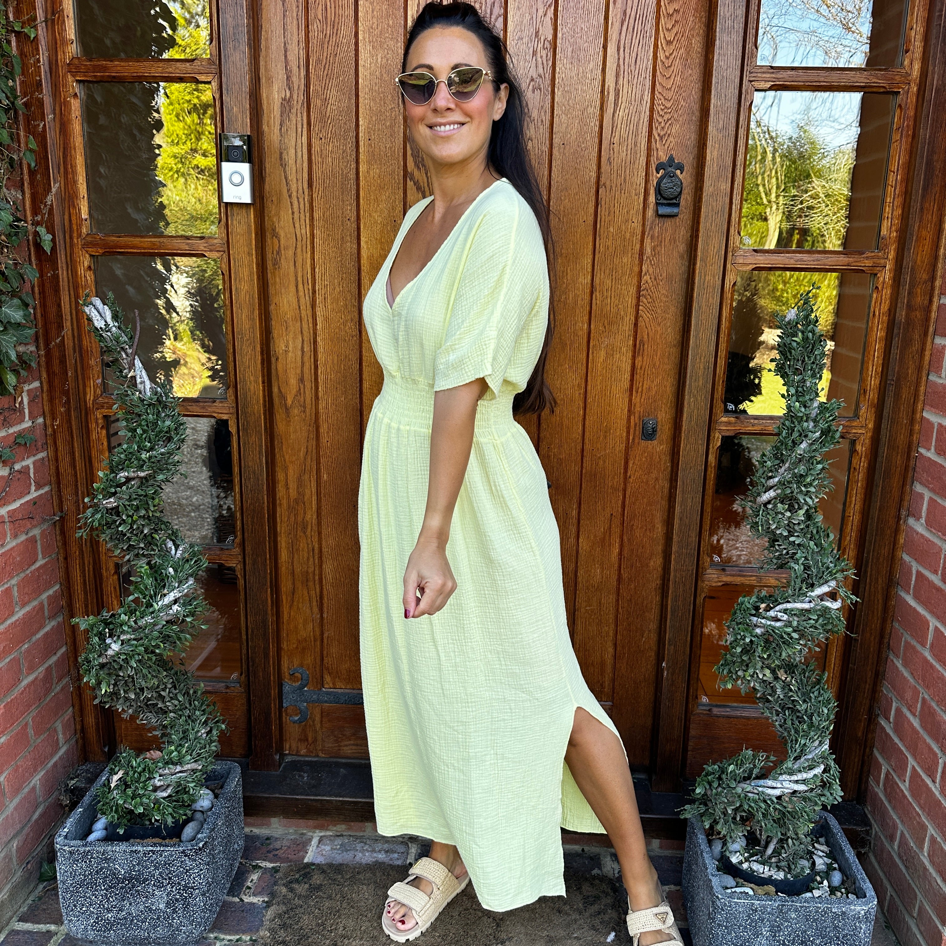 Chloe Cotton Cheesecloth Dress - Blush Boutique Essex