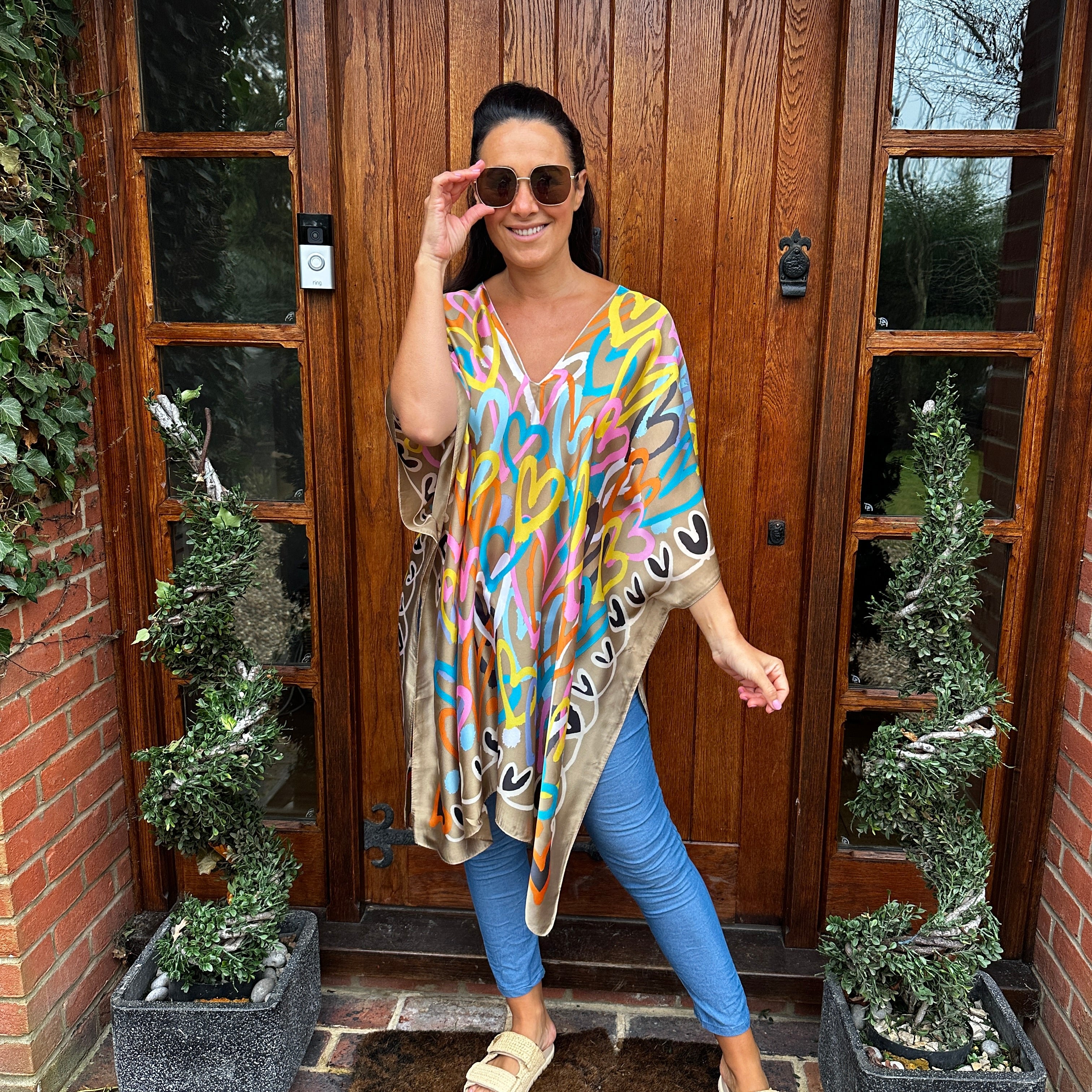 Hannah Heart Kaftan - Blush Boutique Essex