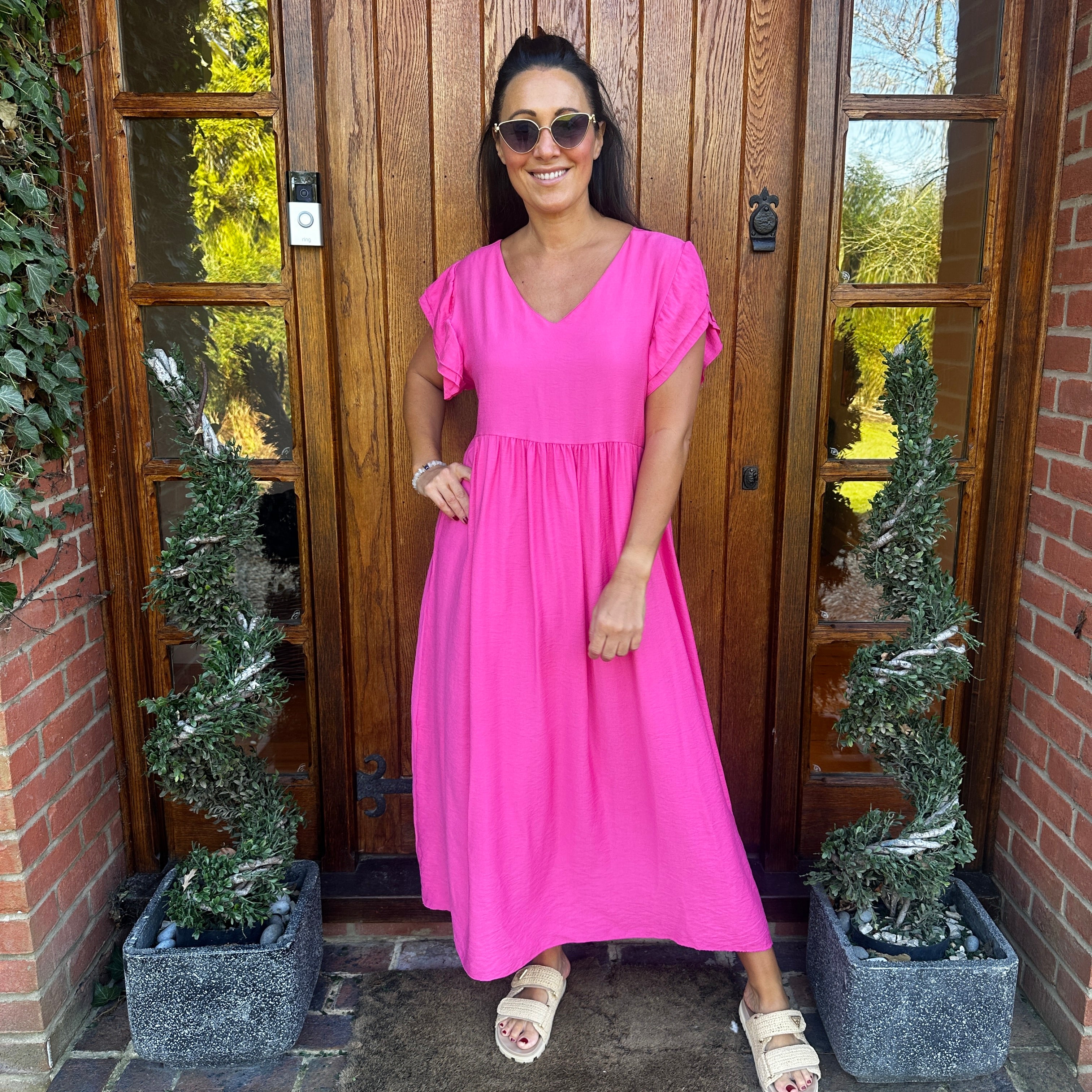 Sam Button Dress - Blush Boutique Essex