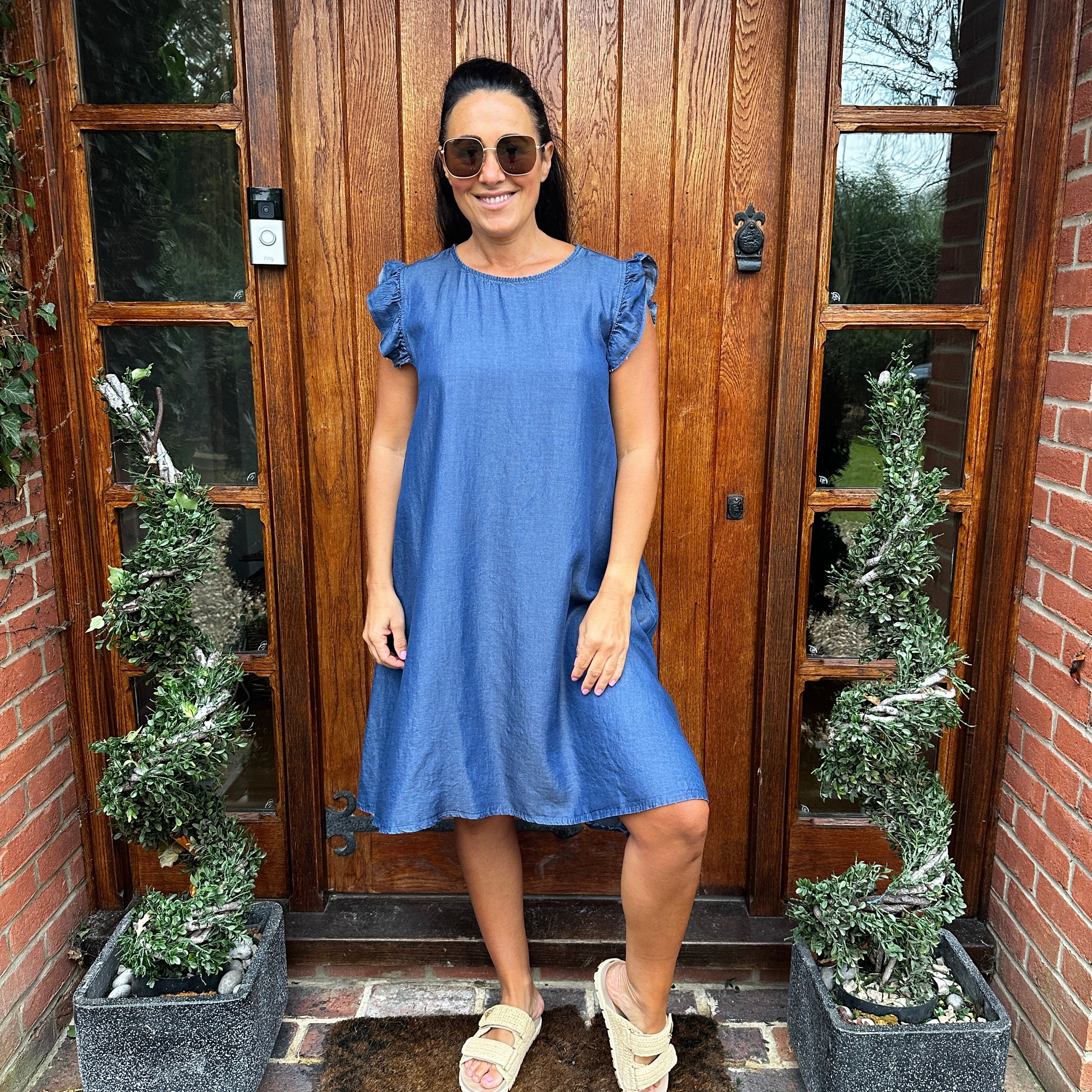 Dulce Denim Dress - Blush Boutique Essex