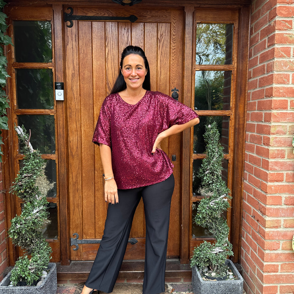 Noel Sequin Top - Blush Boutique Essex