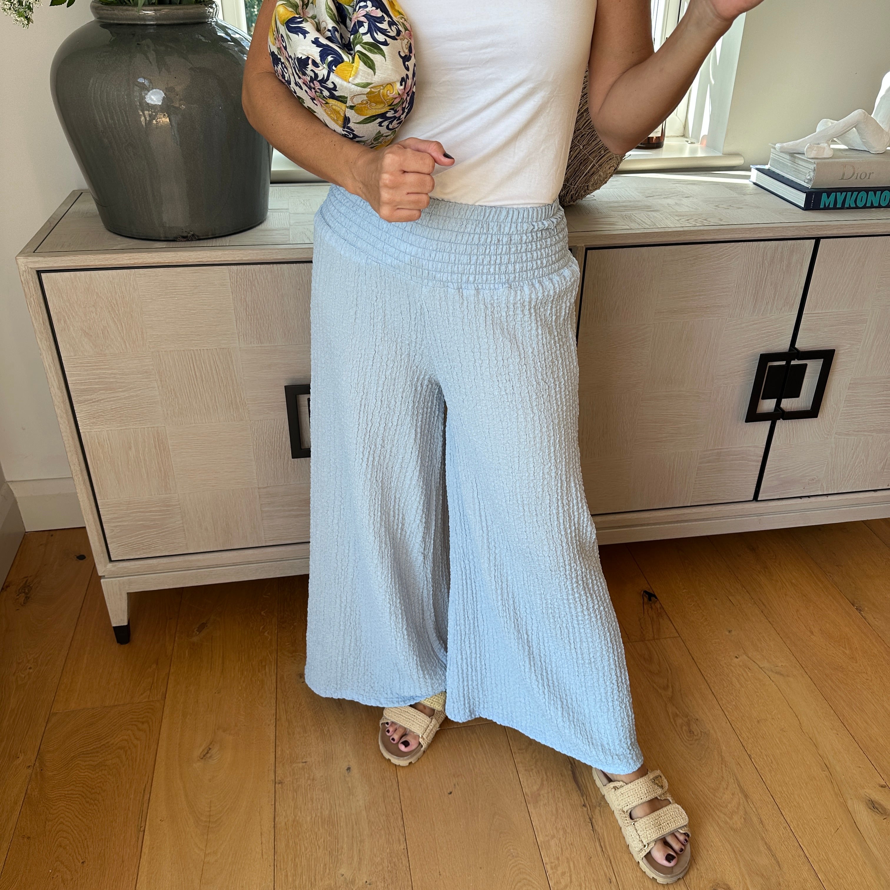 Maya Crinkle Trouser - Blush Boutique Essex