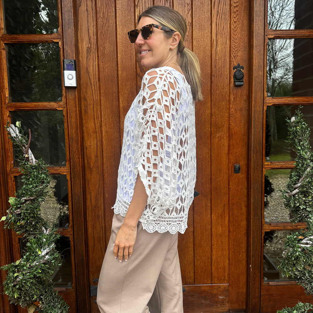 Belle Crochet Top - Blush Boutique Essex