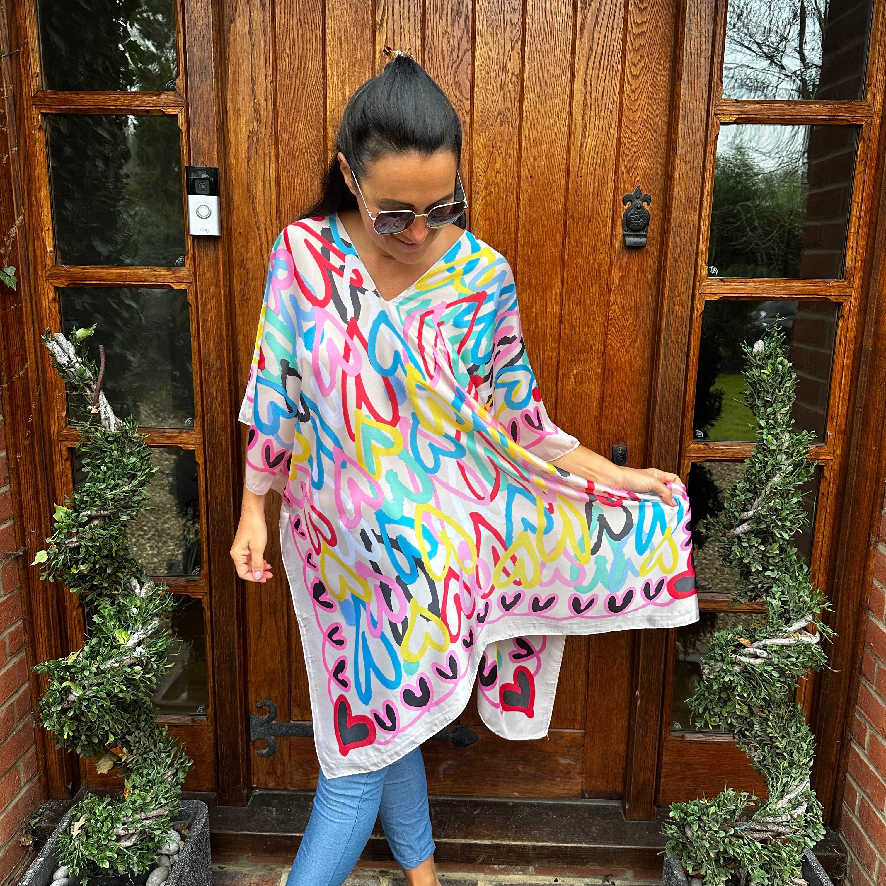 Hannah Heart Kaftan - Blush Boutique Essex