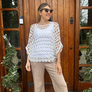 Belle Crochet Top - Blush Boutique Essex