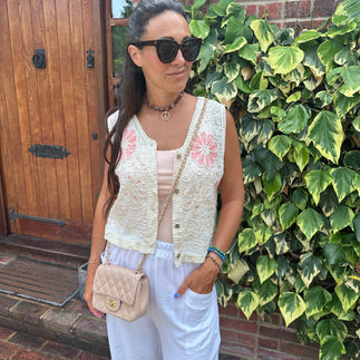 Daisy crochet waistcoat