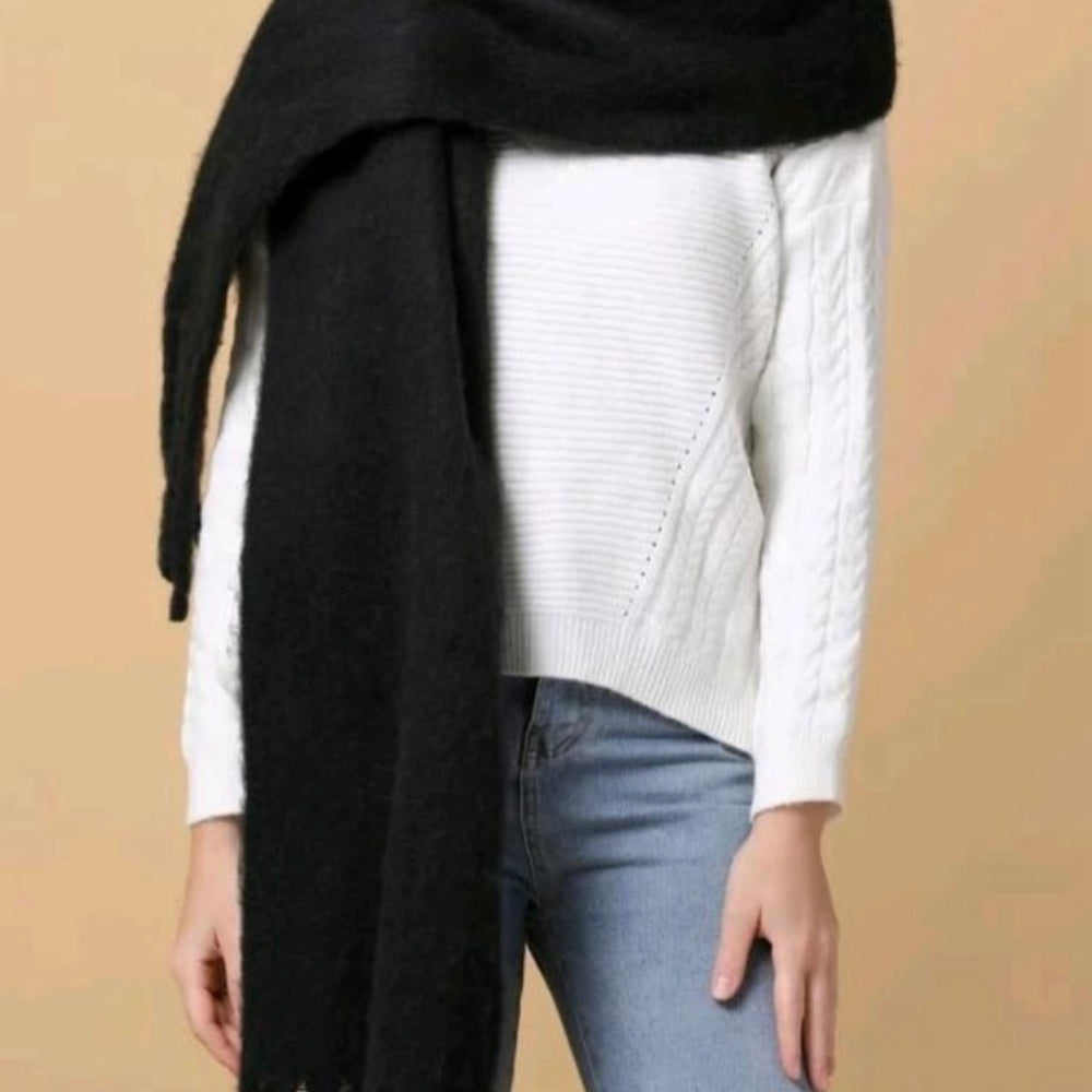 Chunky plain scarf