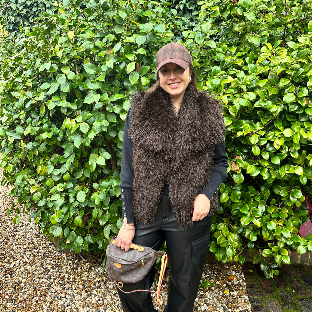 Yara Fluffy Fur Waistcoat