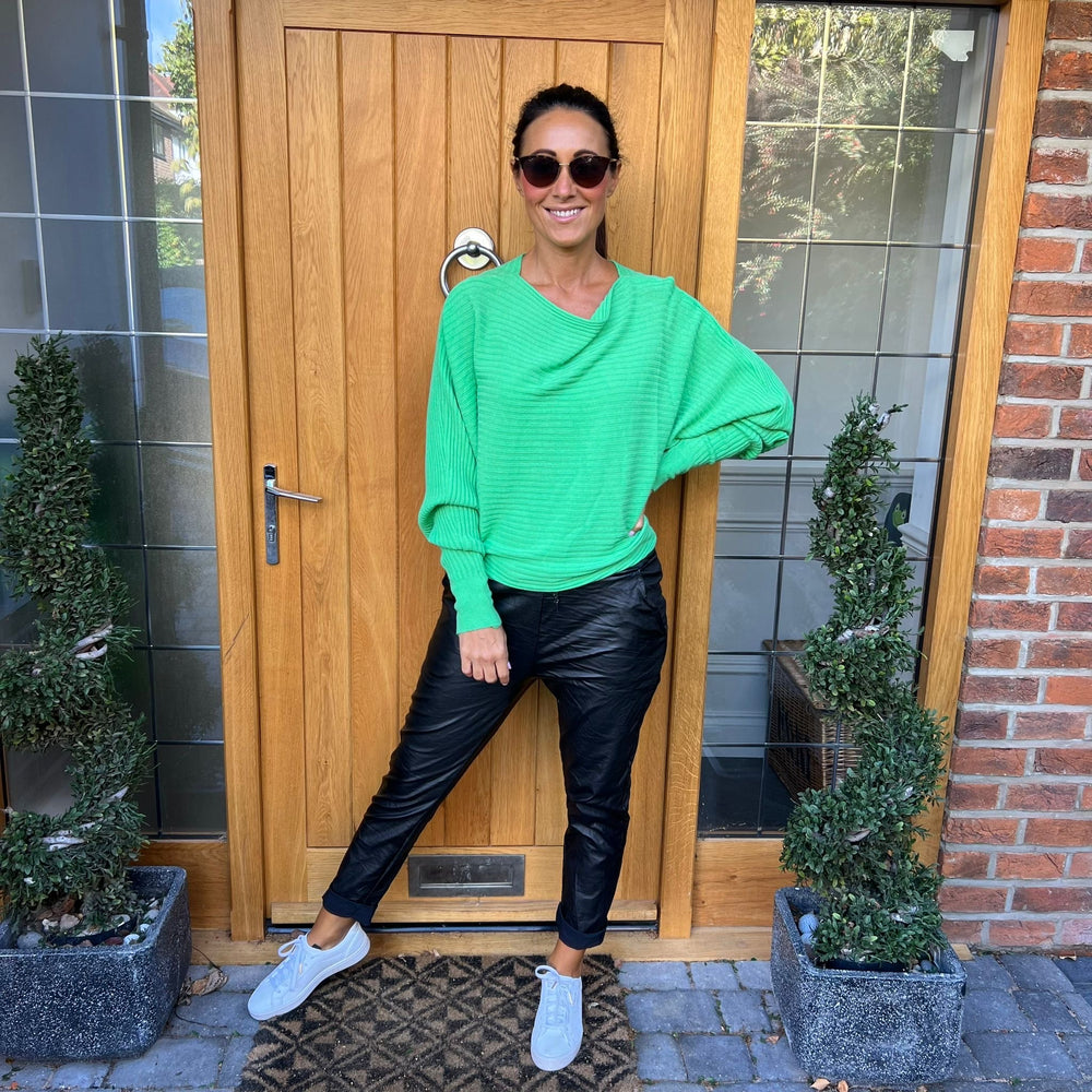 Carli Faux Leather Magic Trousers - Blush Boutique Essex