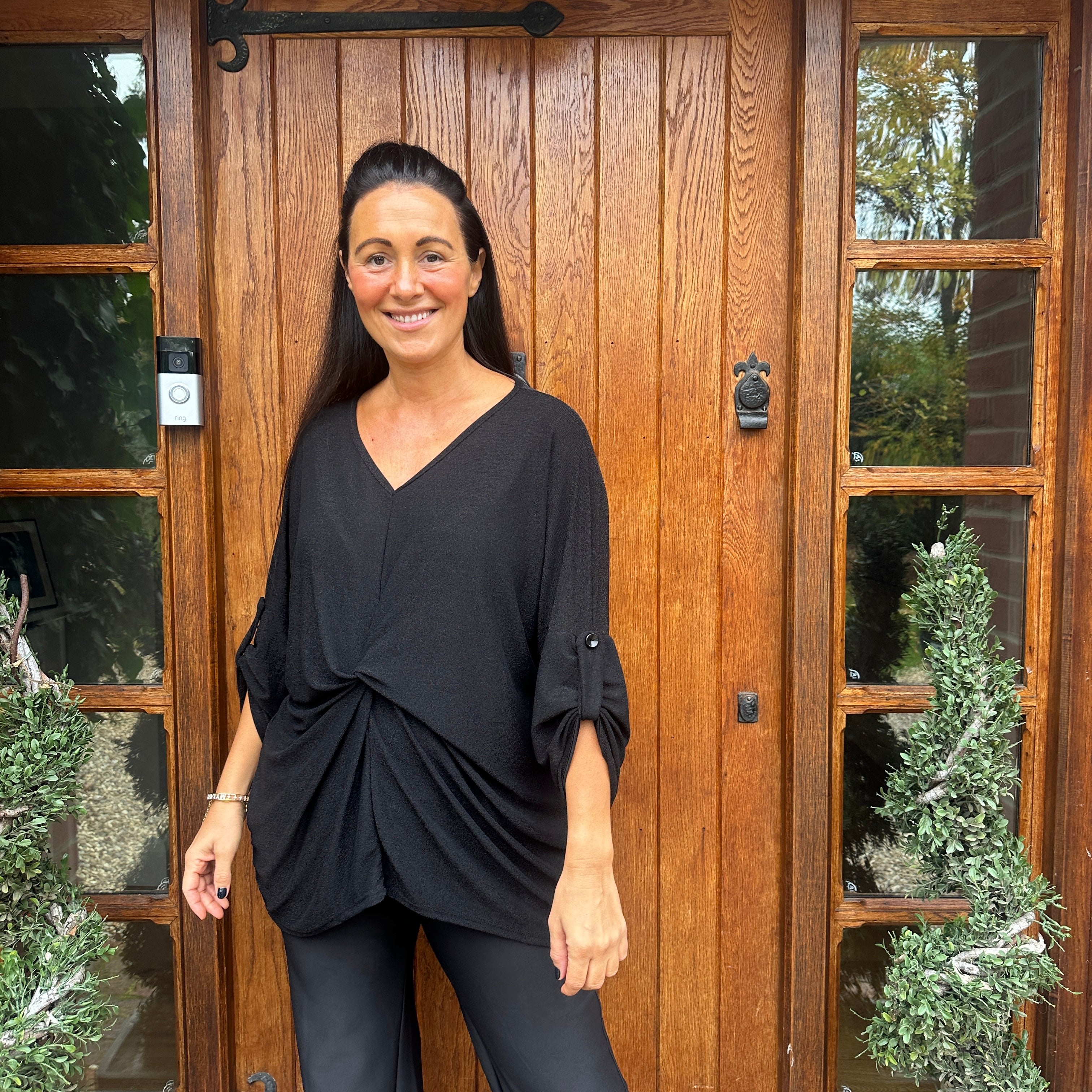 Hollie Lurex Knot Top - Blush Boutique Essex