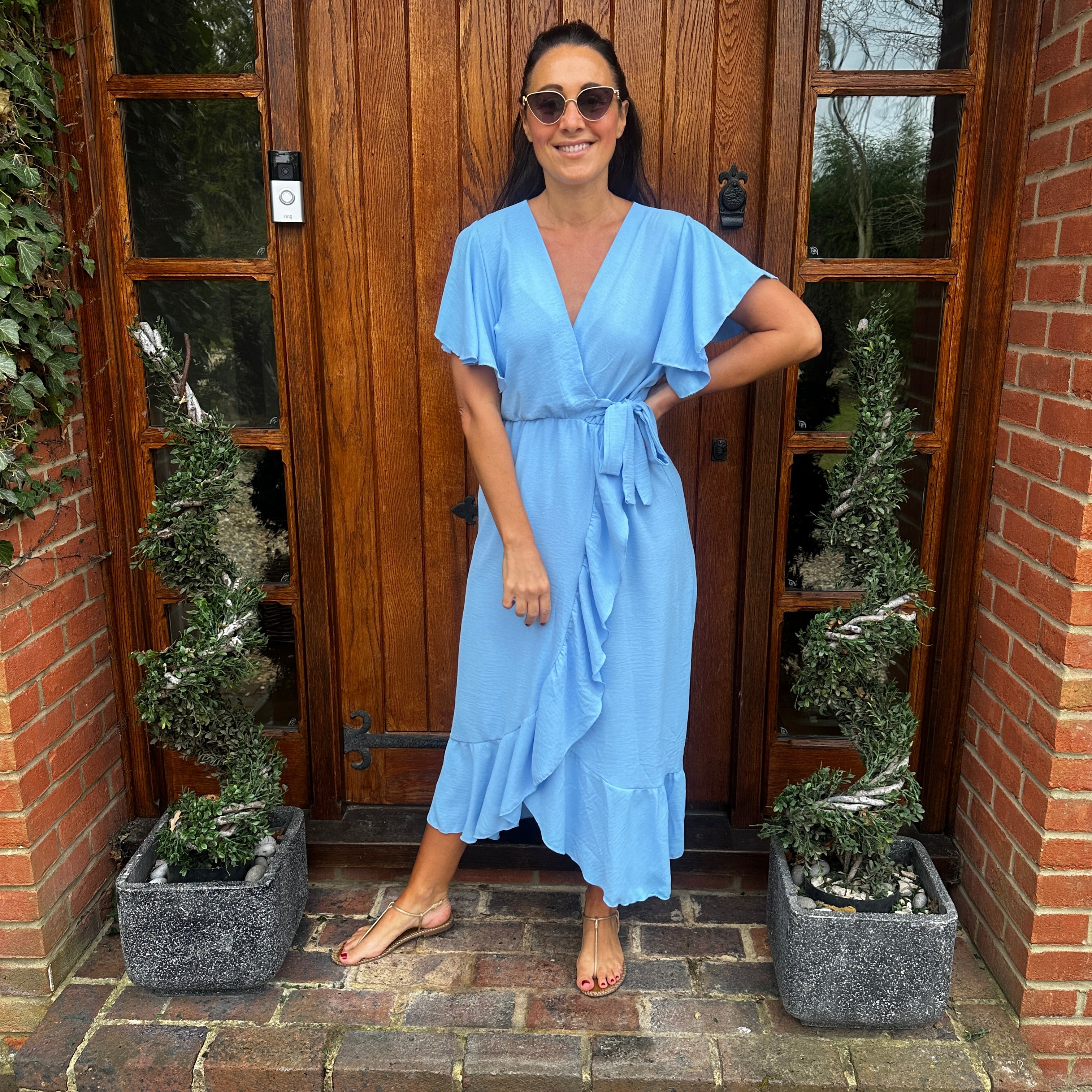 Rachel Ruffle Wrap Dress - Blush Boutique Essex