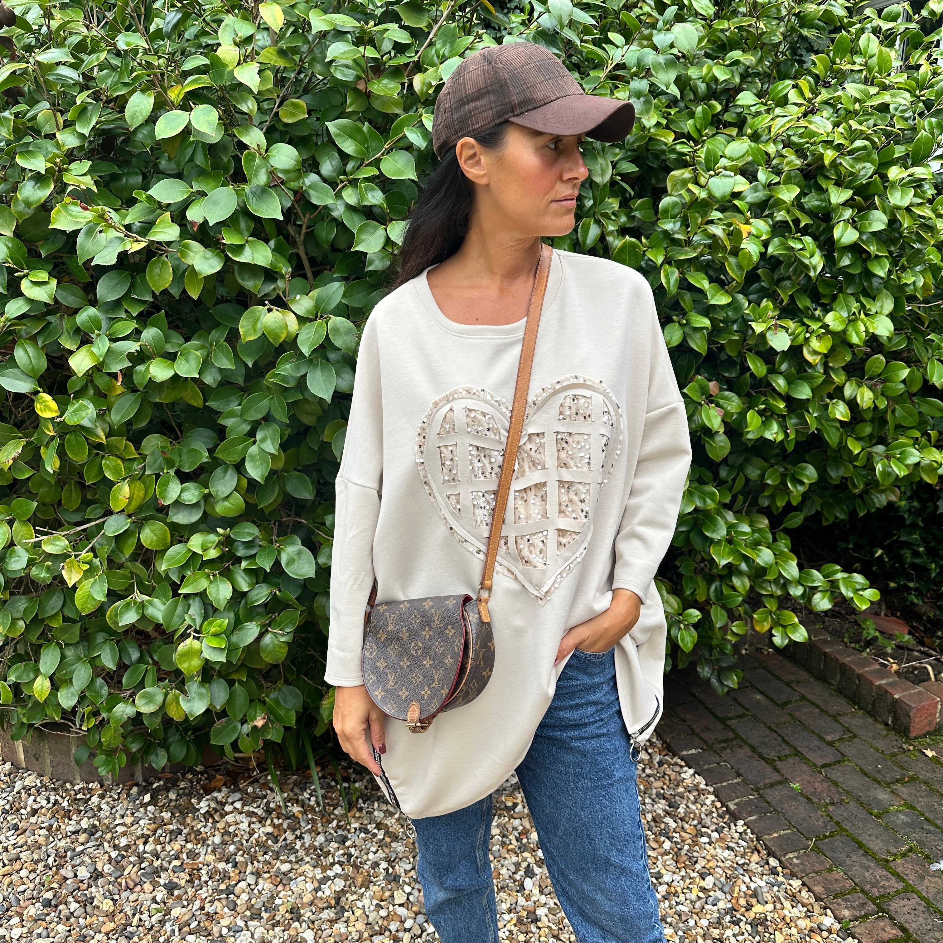 Jax Heart Sweatshirt - Blush Boutique Essex