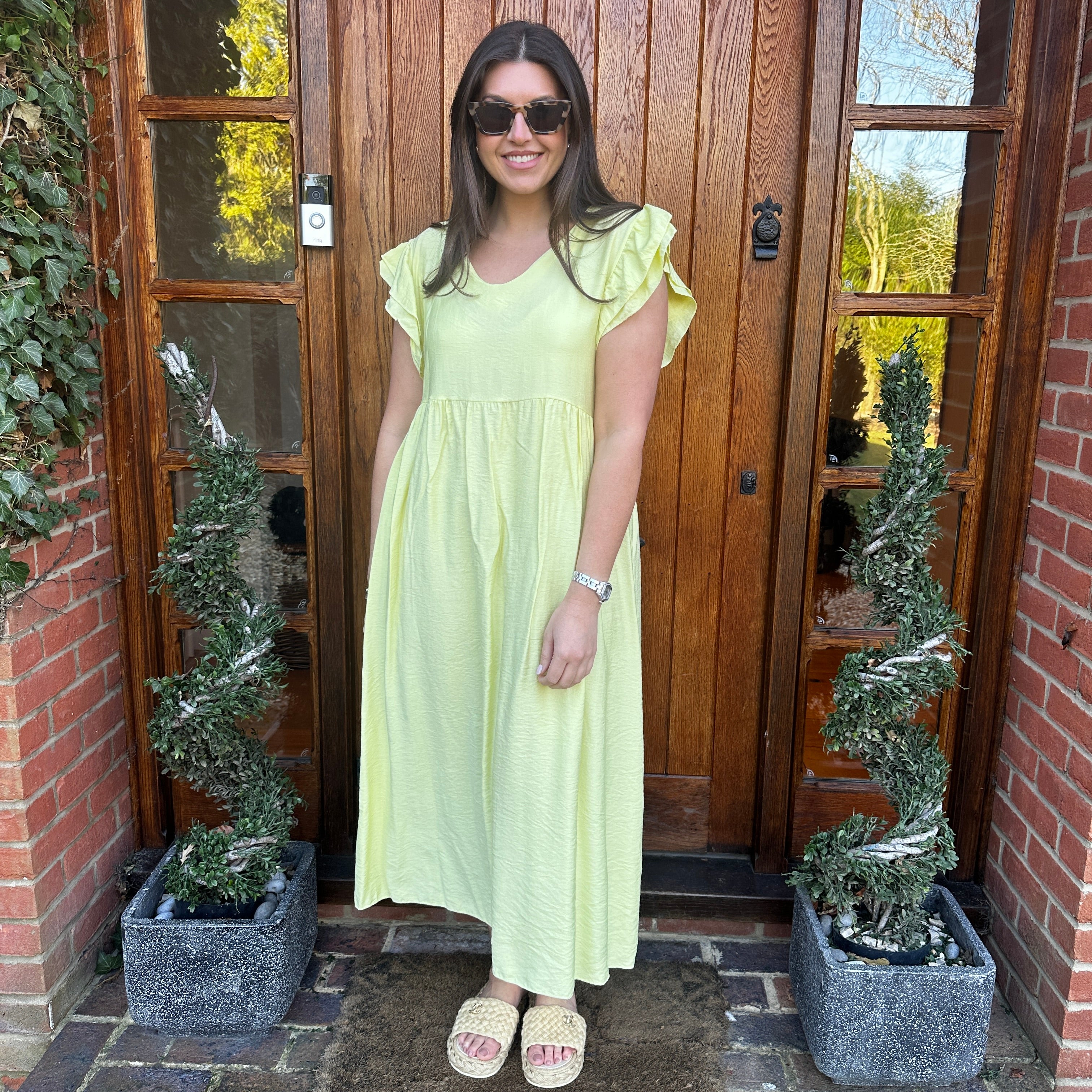 Sam Button Dress - Blush Boutique Essex