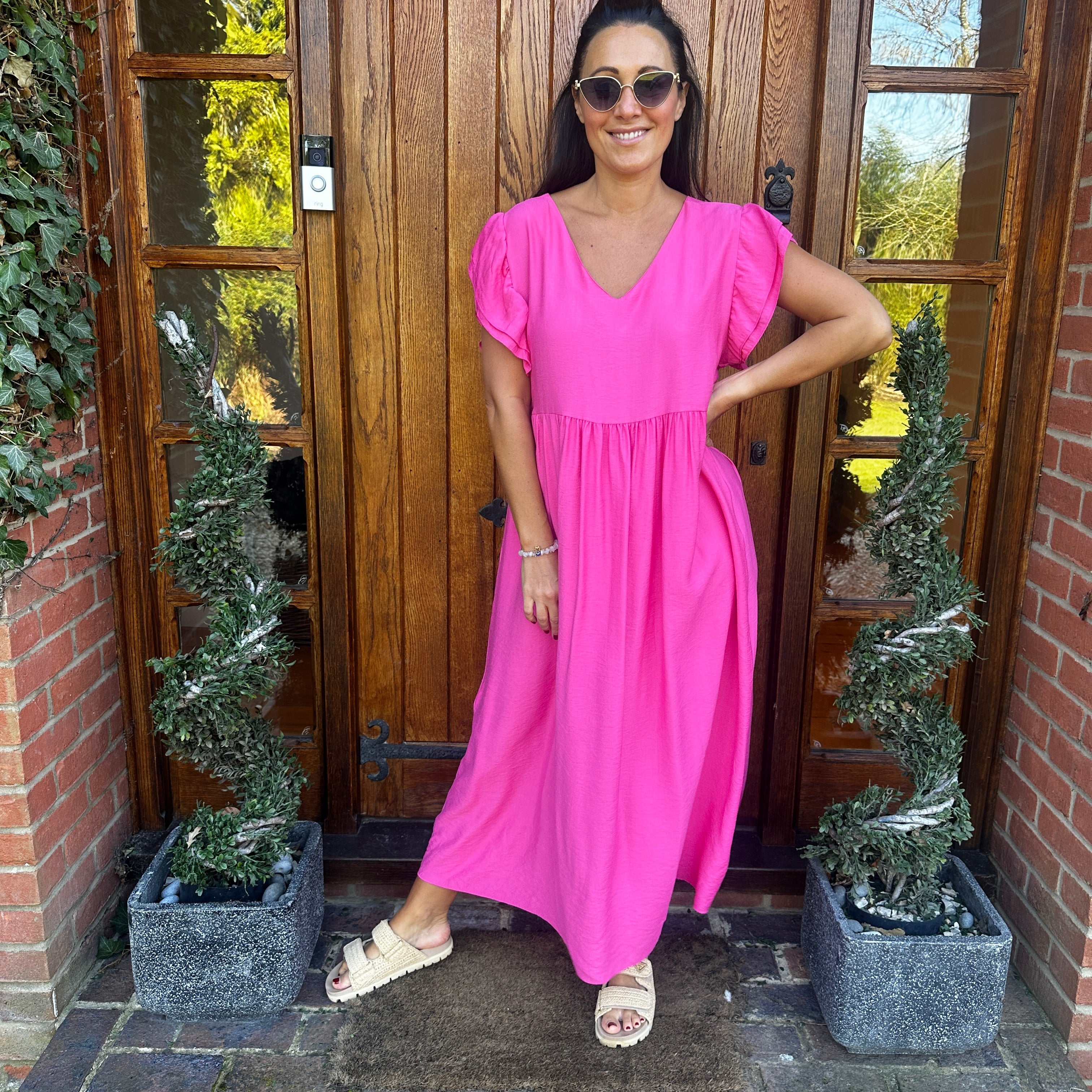 Sam Button Dress - Blush Boutique Essex