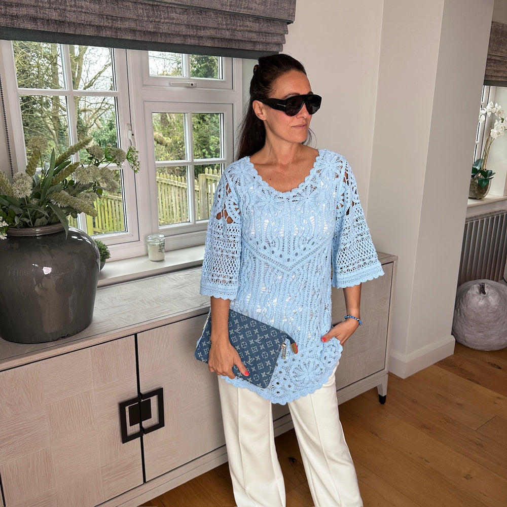 Roman Crochet Top - Blush Boutique Essex