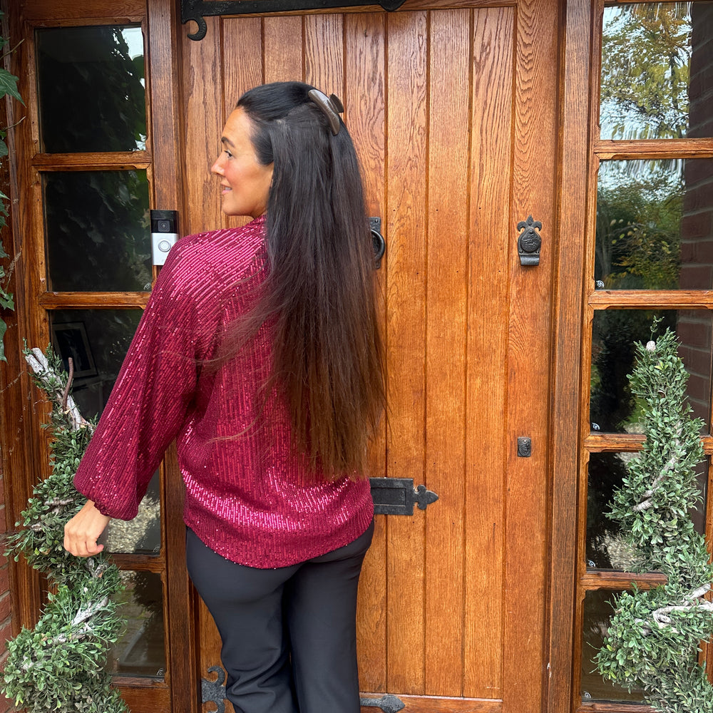 Gabrielle Sequin Top - Blush Boutique Essex