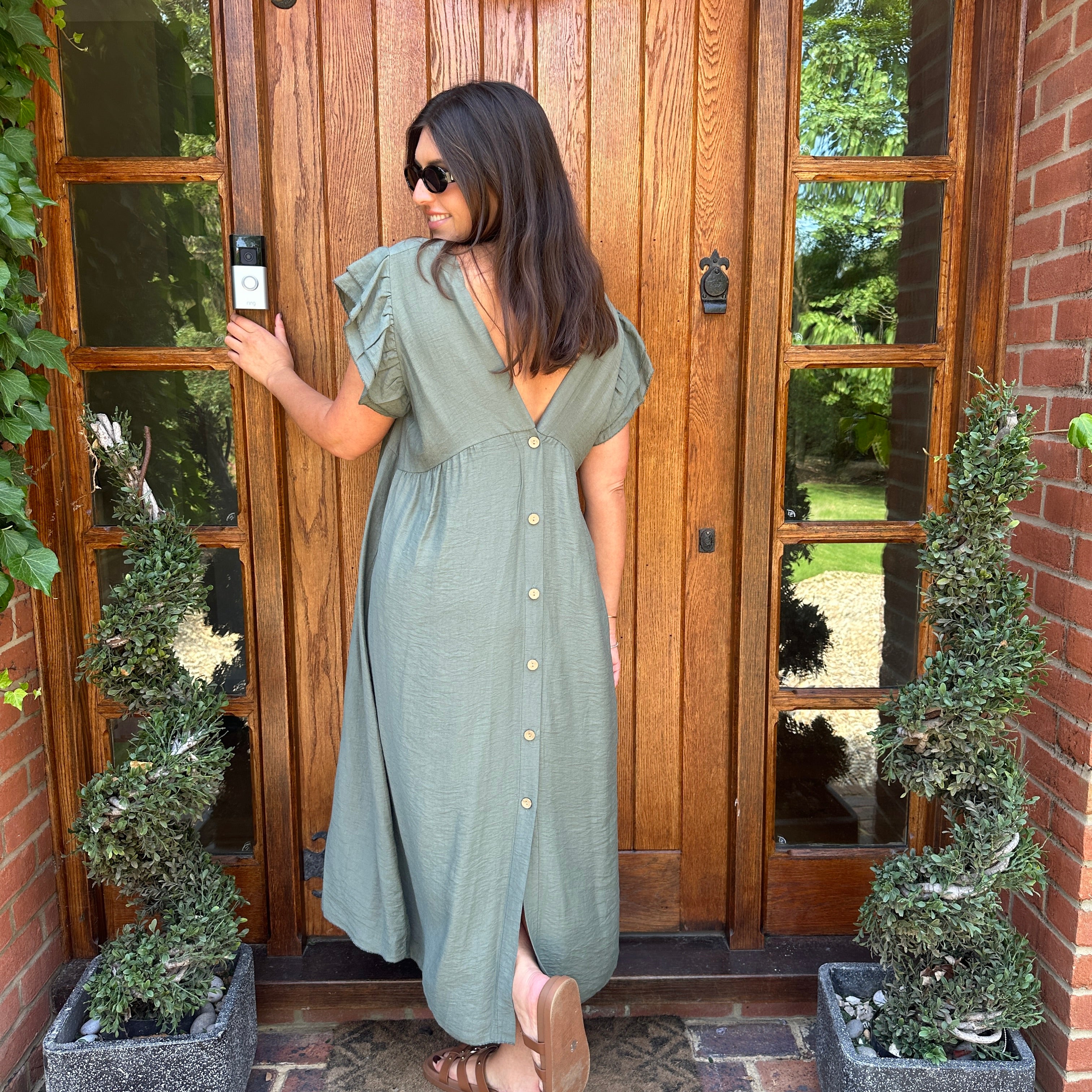 Sam Button Dress - Blush Boutique Essex