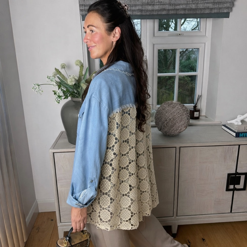 Cori Denim Shirt - Blush Boutique Essex