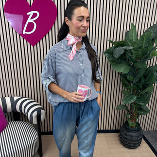 Aidan Pinstripe Shirt - Blush Boutique Essex