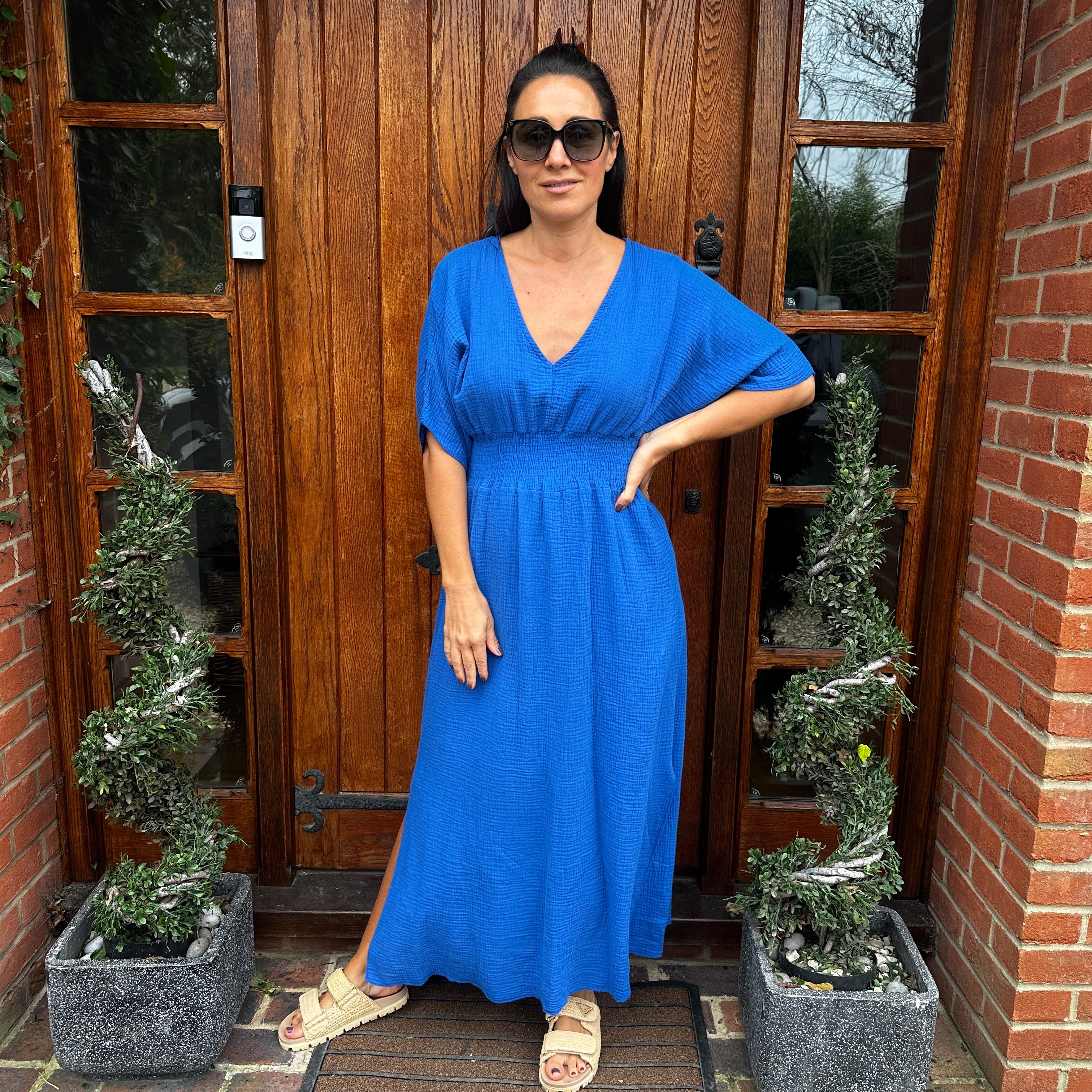 Chloe Cotton Cheesecloth Dress - Blush Boutique Essex