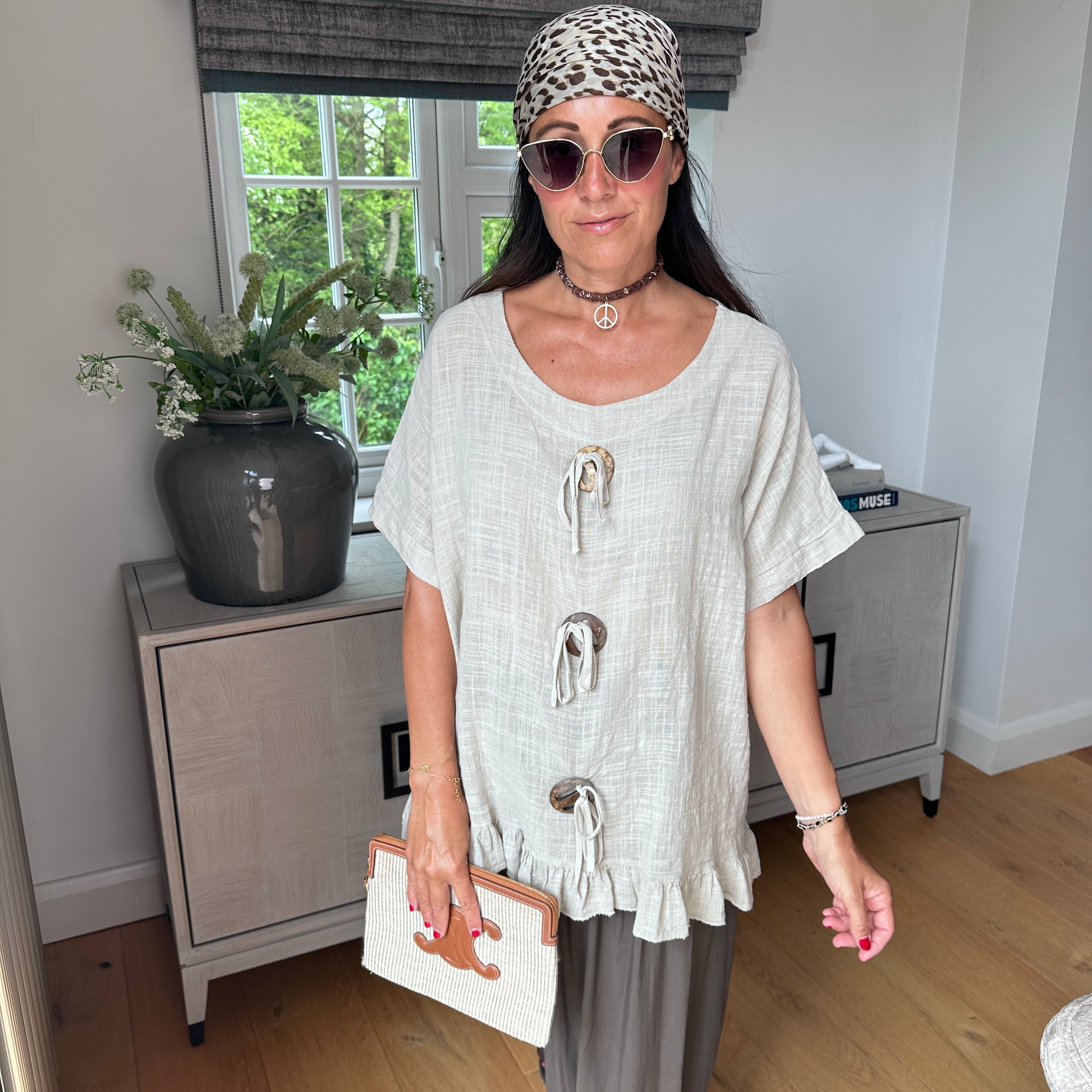 Lexie Button Top - Blush Boutique Essex