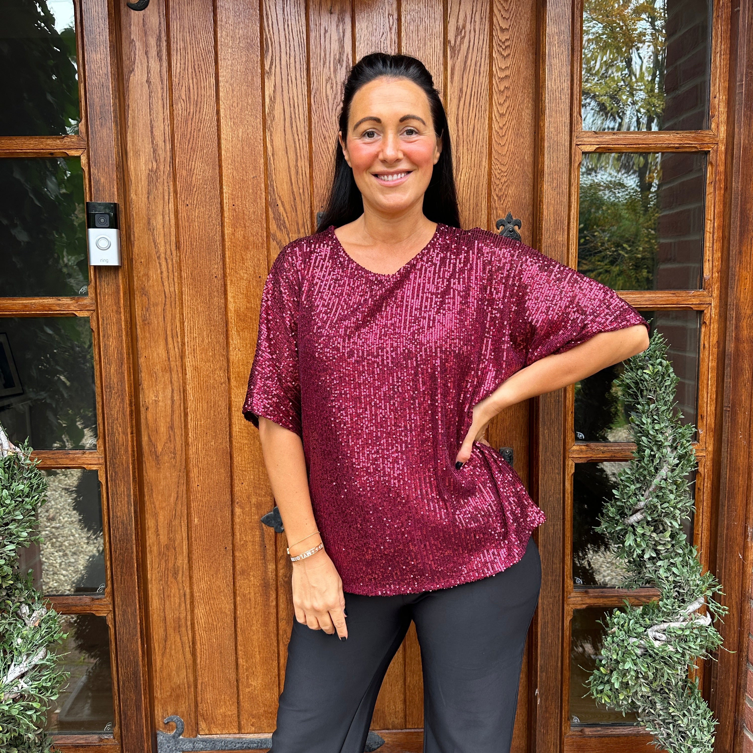 Noel Sequin Top - Blush Boutique Essex