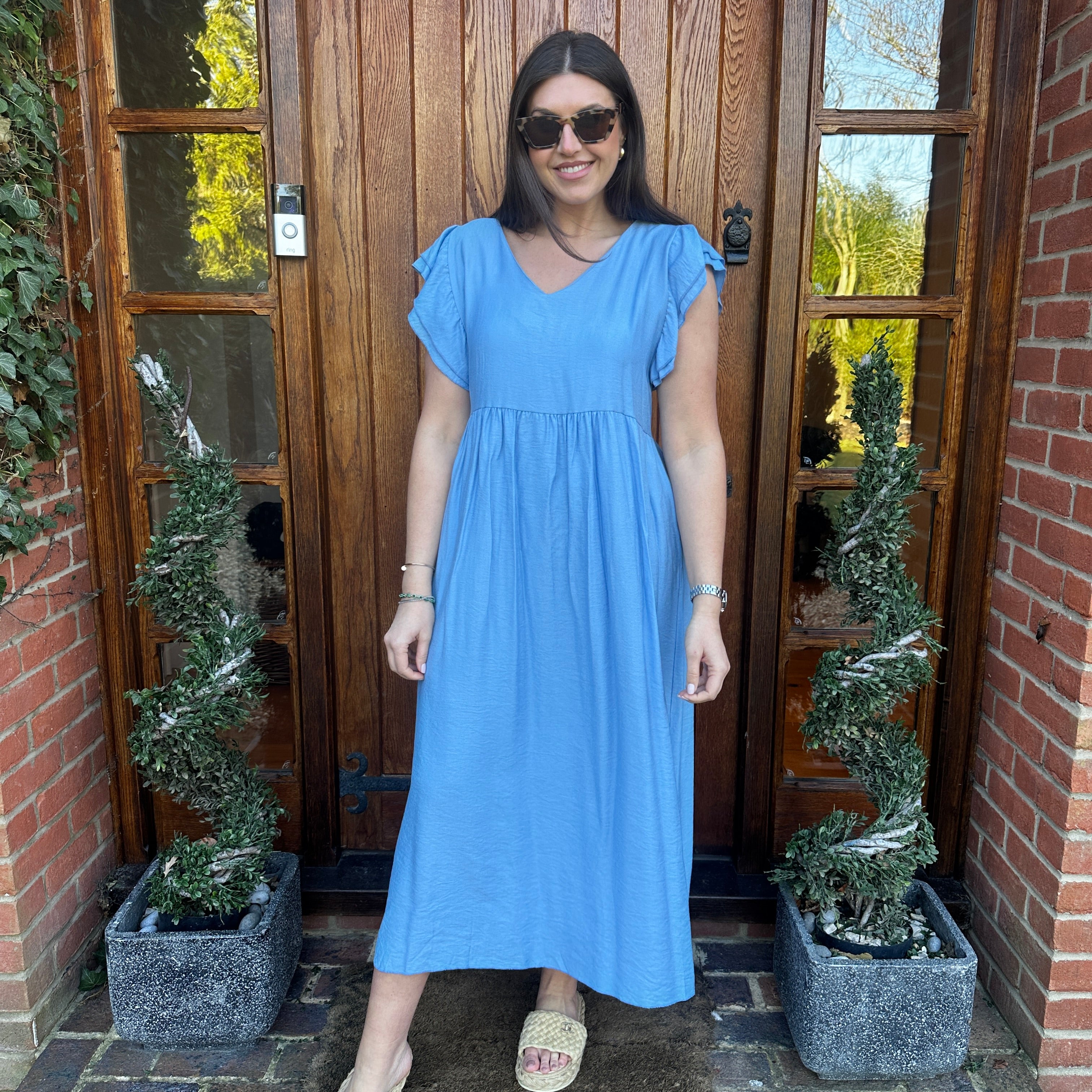 Sam Button Dress - Blush Boutique Essex