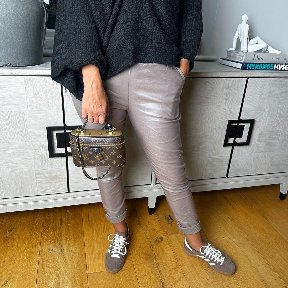 Carli Faux Leather Magic Trousers - Blush Boutique Essex