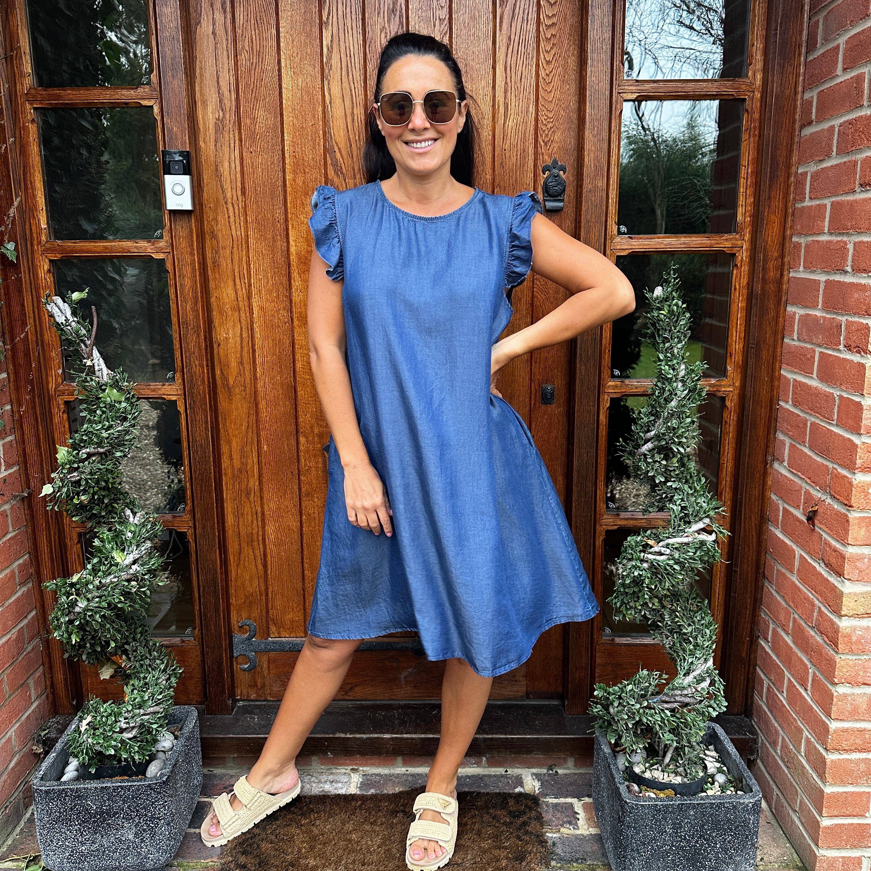 Dulce Denim Dress - Blush Boutique Essex