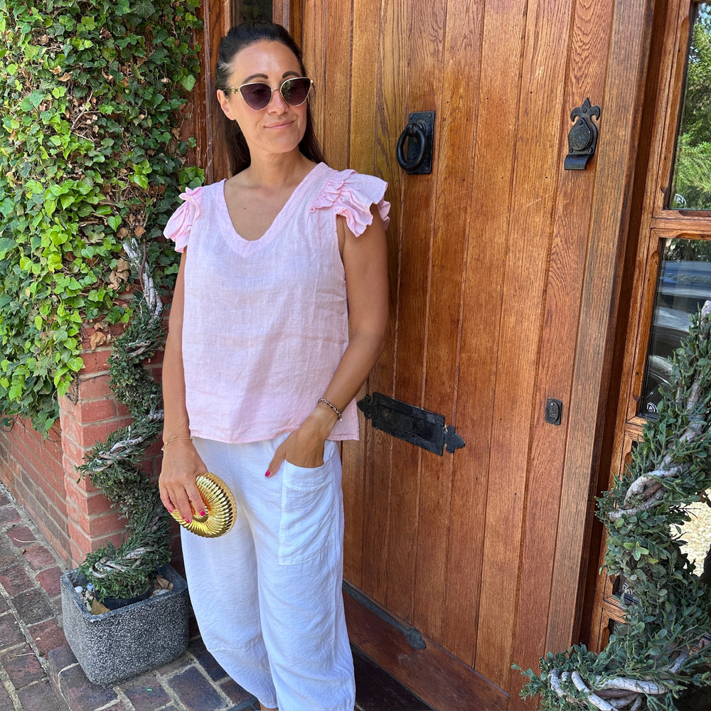 Flora Linen Vest