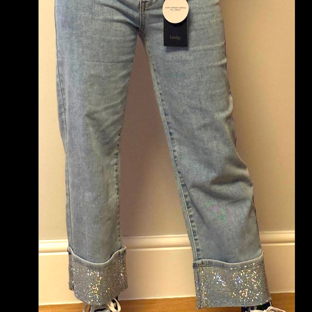 Cuff Jeans - Blush Boutique Essex