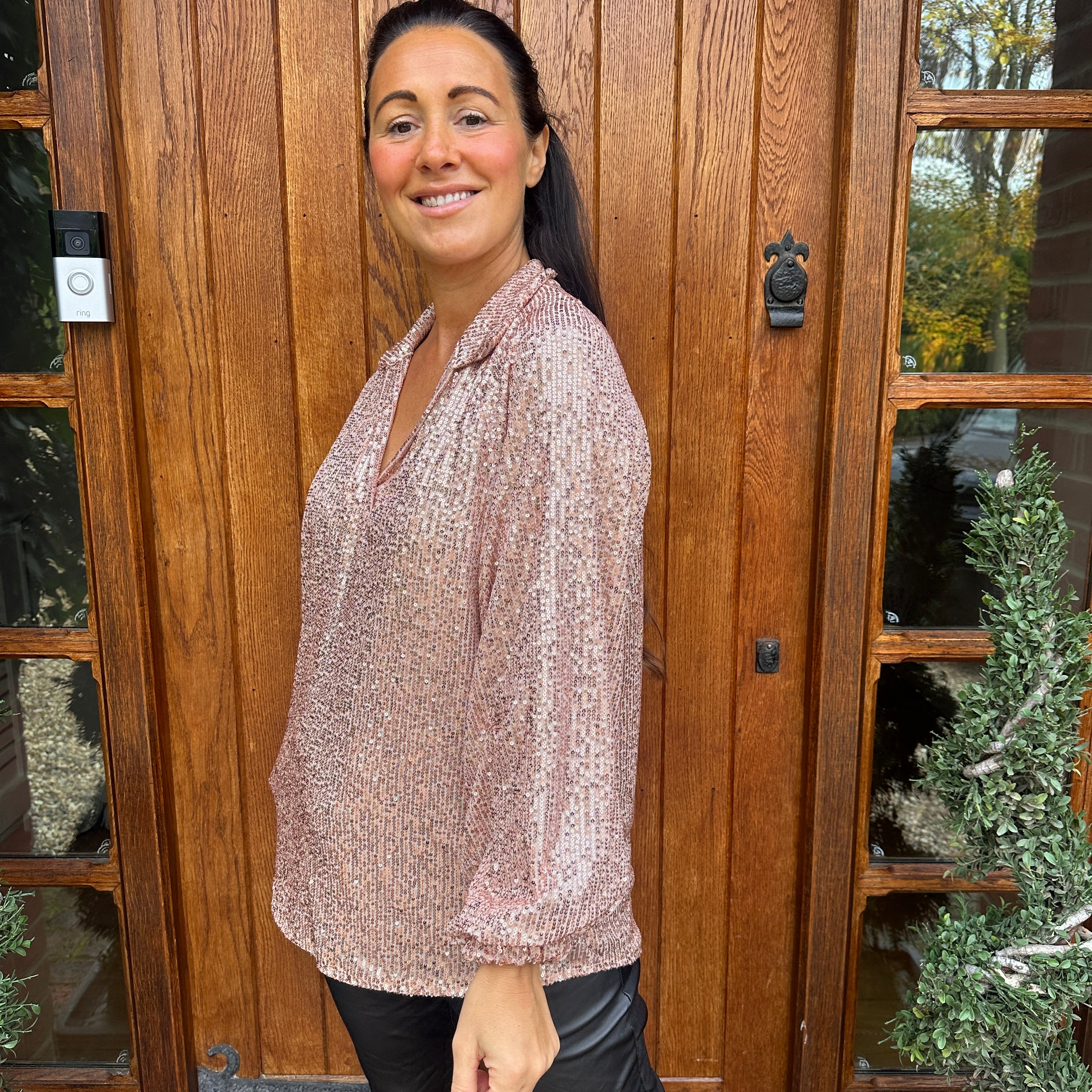 Gabrielle Sequin Top - Blush Boutique Essex