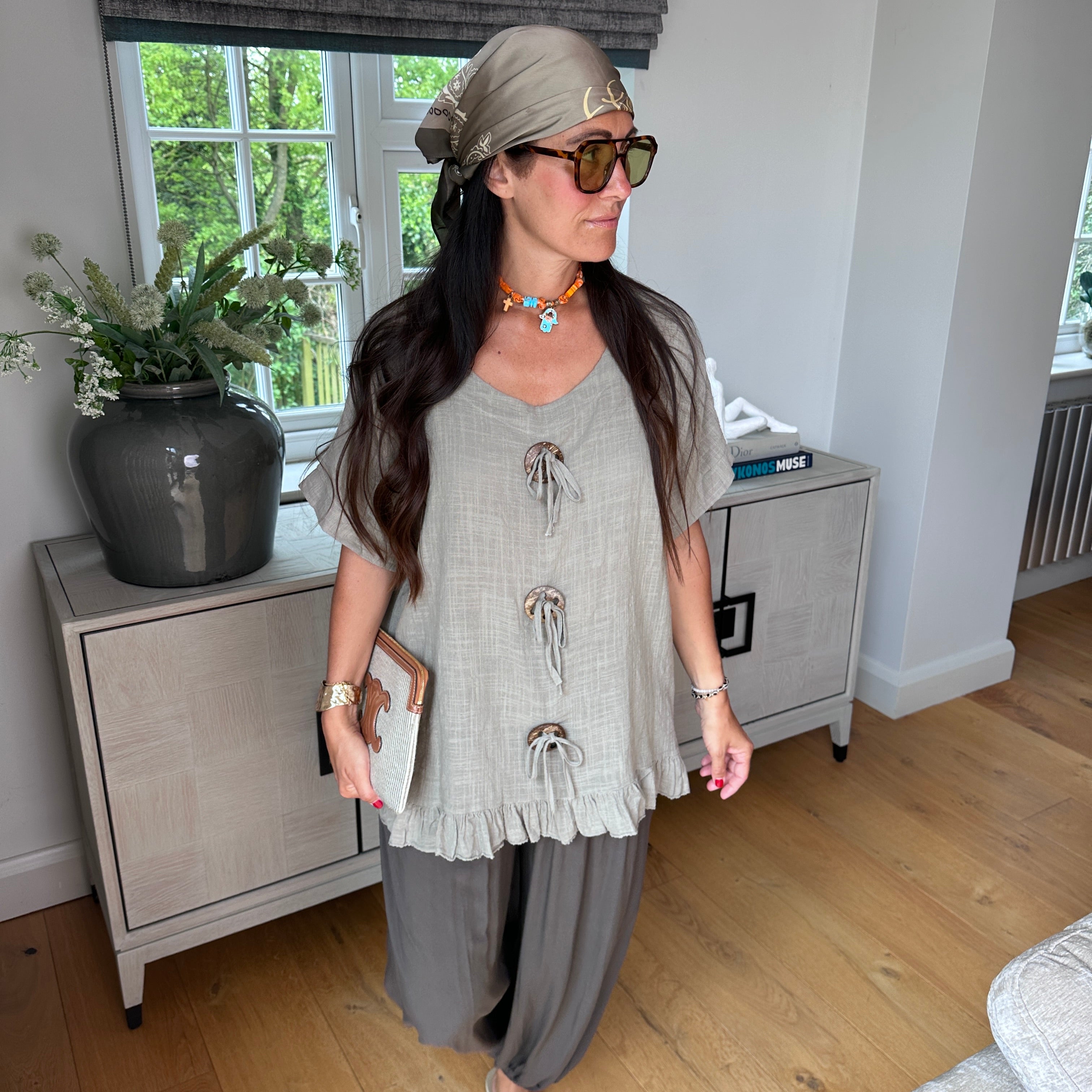 Lexie Button Top - Blush Boutique Essex