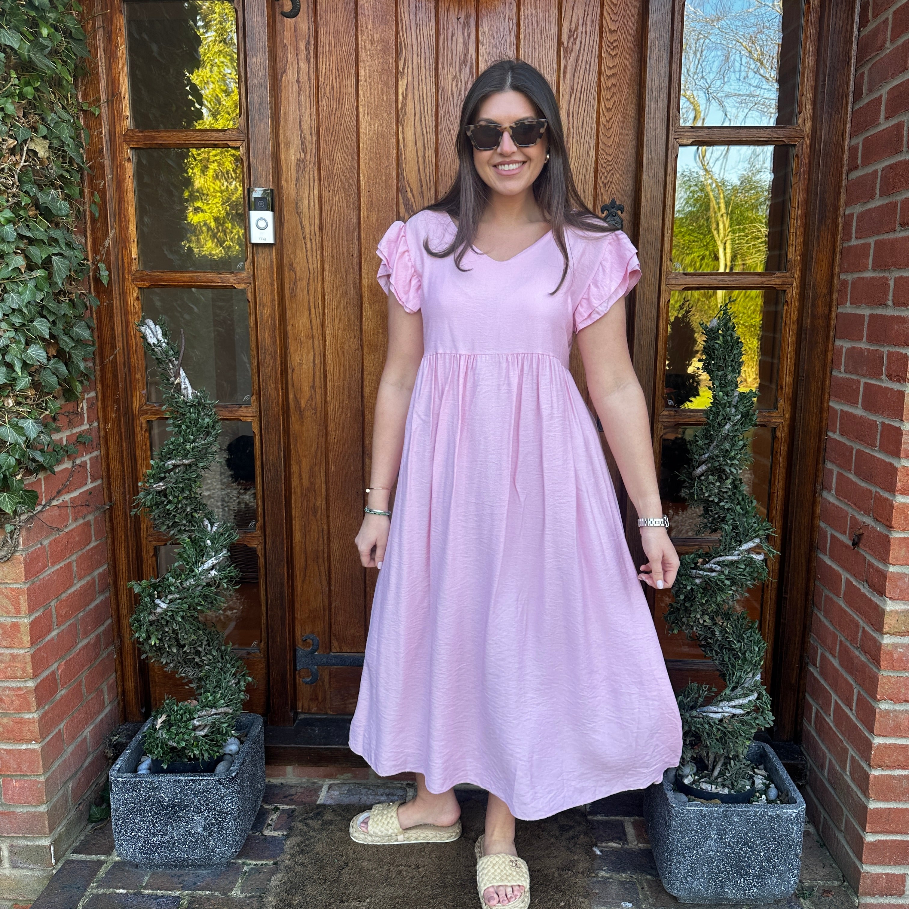 Sam Button Dress - Blush Boutique Essex