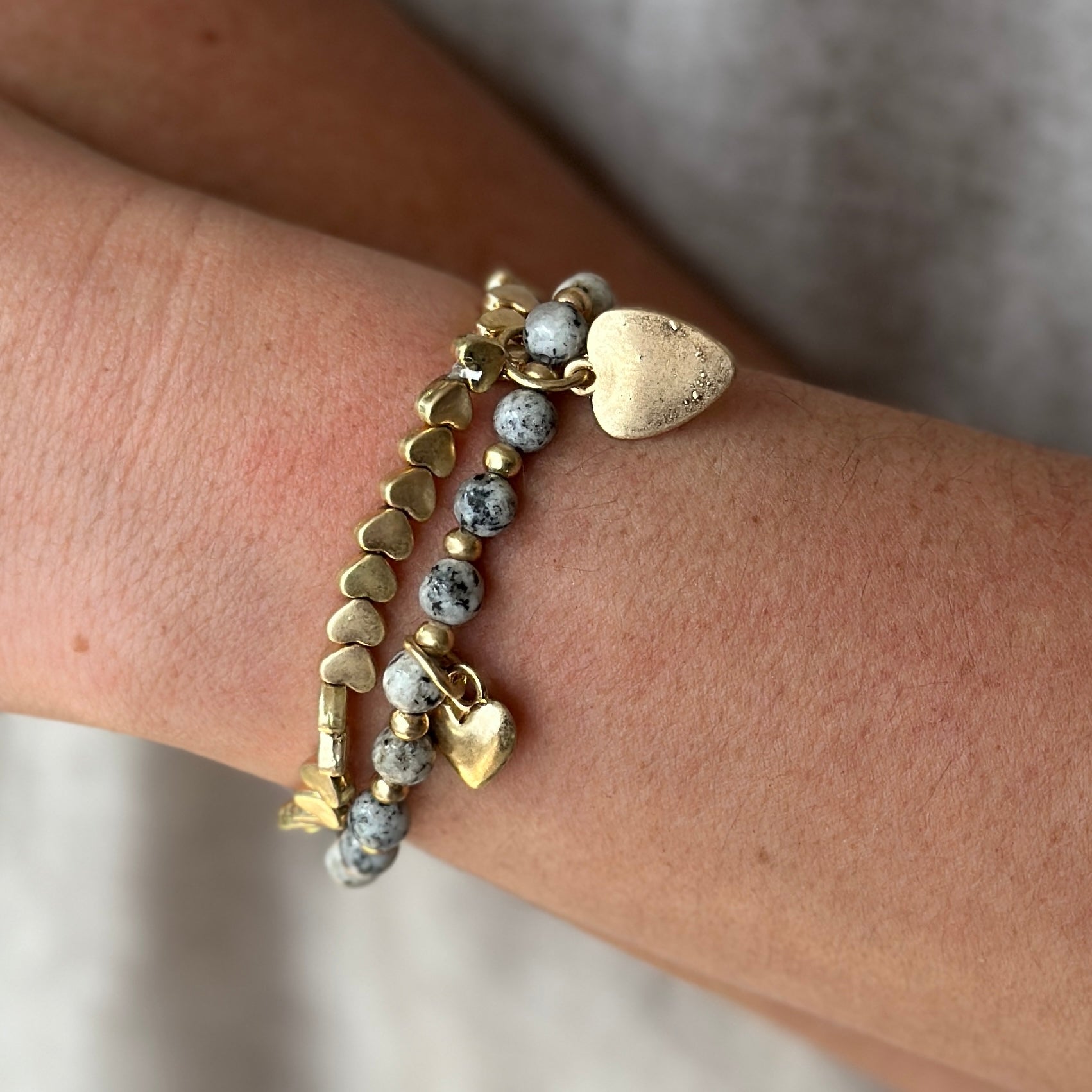 Double Heart Bracelet - Blush Boutique Essex