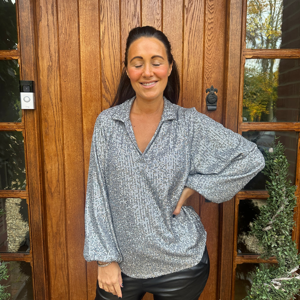 Gabrielle Sequin Top - Blush Boutique Essex