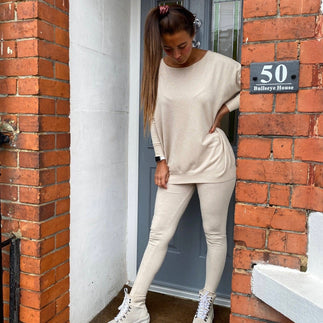 Bibi Soft Knit Lounge Suit - Blush Boutique Essex