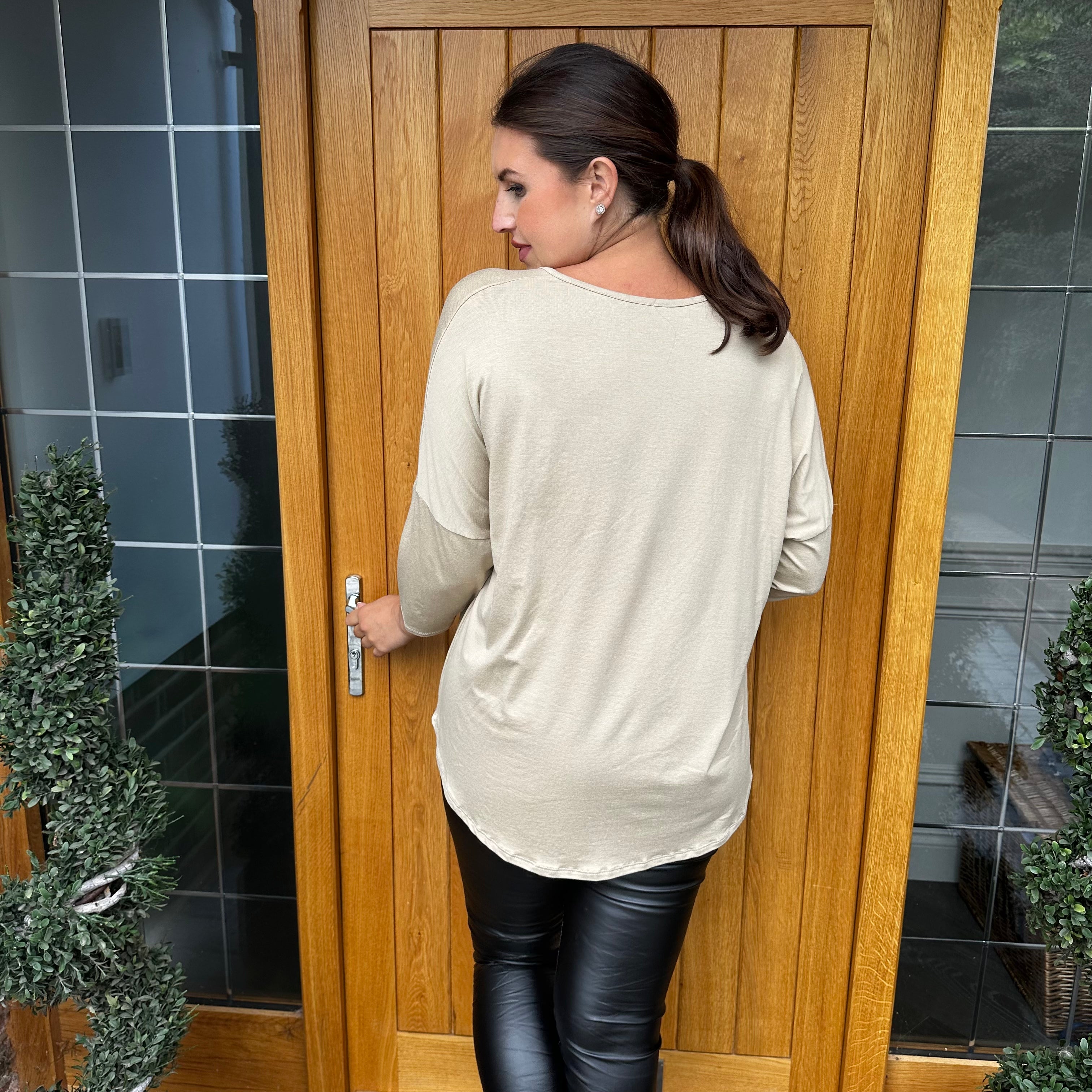 Long Sleeve Jamie Jersey T-Shirt - Blush Boutique Essex