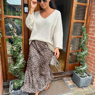 Tali Leopard Skirt