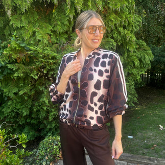 Pia Leopard Bomber - Blush Boutique Essex