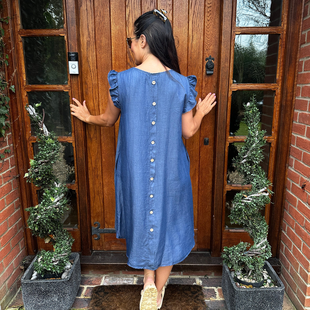 Dulce Denim Dress - Blush Boutique Essex