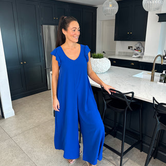 Blair Ruffle Jumpsuit - Blush Boutique Essex