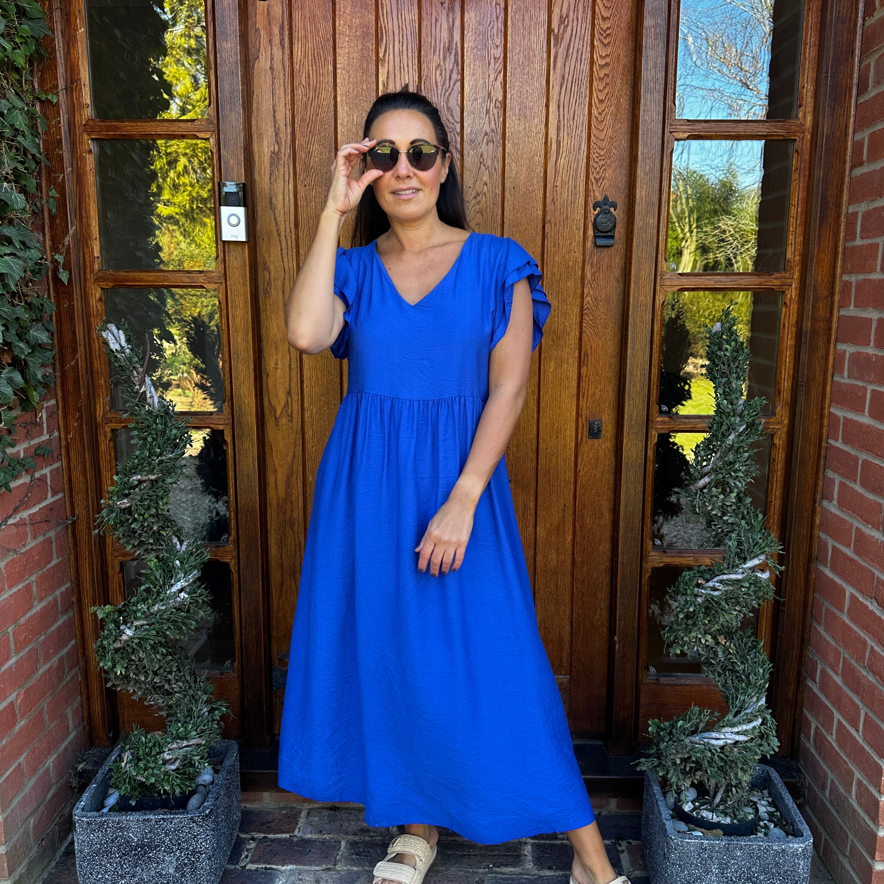 Sam Button Dress - Blush Boutique Essex