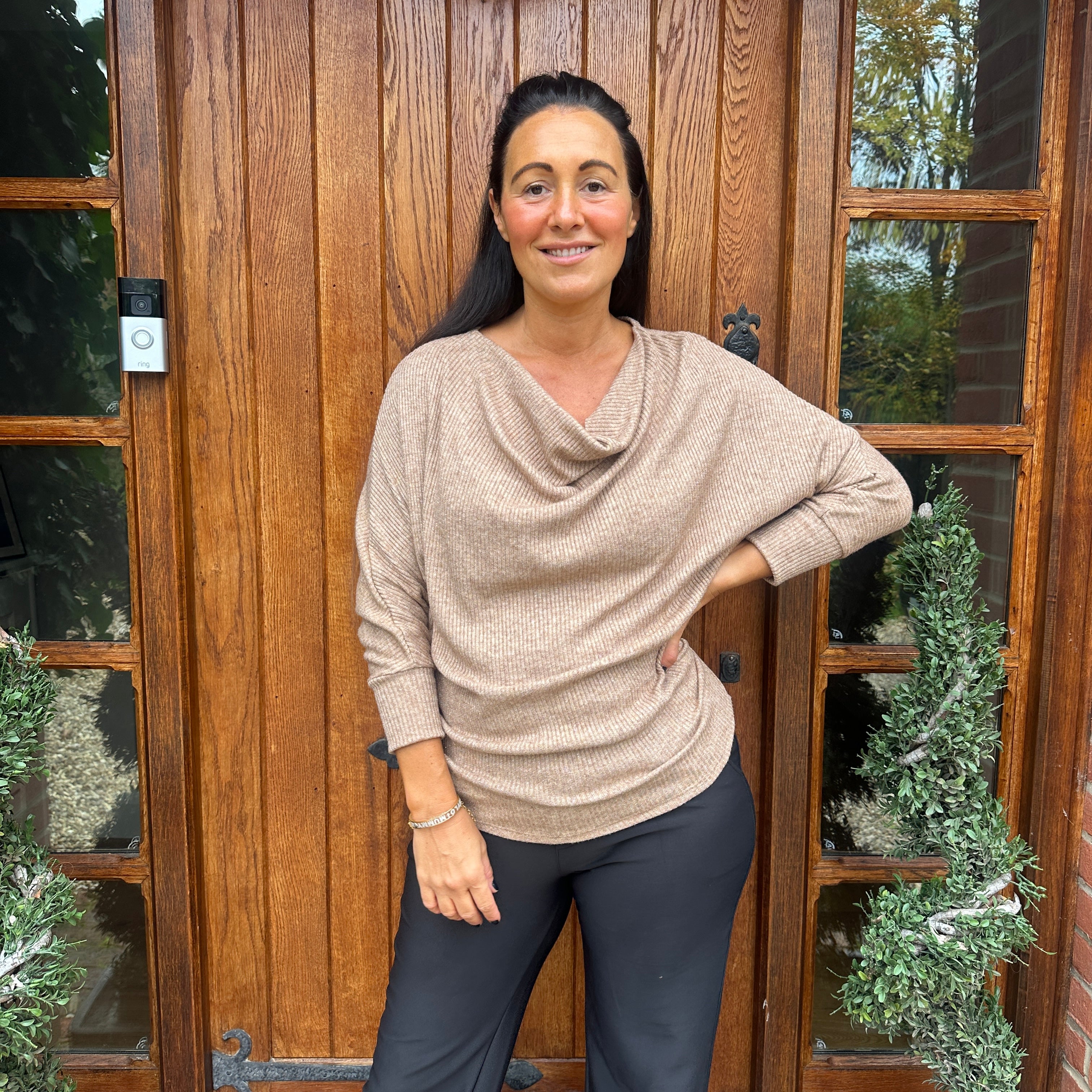 Dahlia Drape Top - Blush Boutique Essex