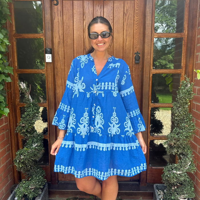 Amelia Cotton Swing Dress Blush Boutique Essex