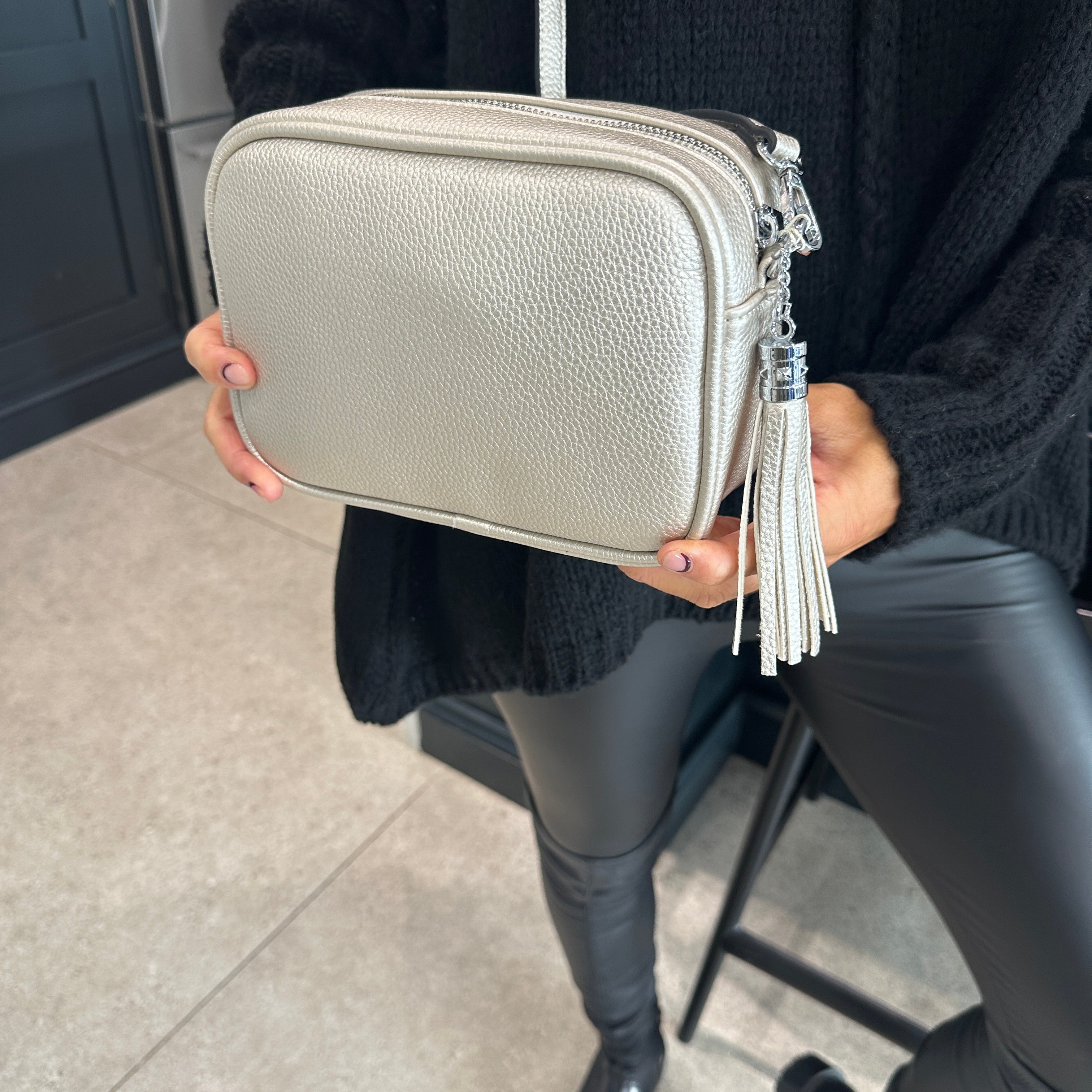 Cross Body Tassel Bag - Blush Boutique Essex