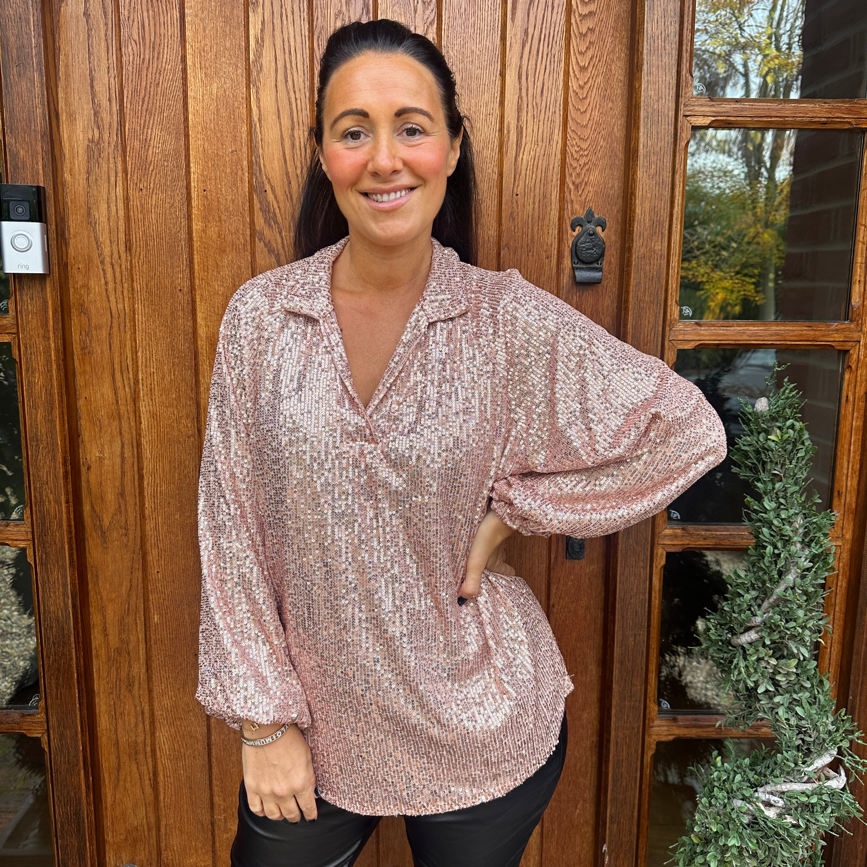 Gabrielle Sequin Top - Blush Boutique Essex