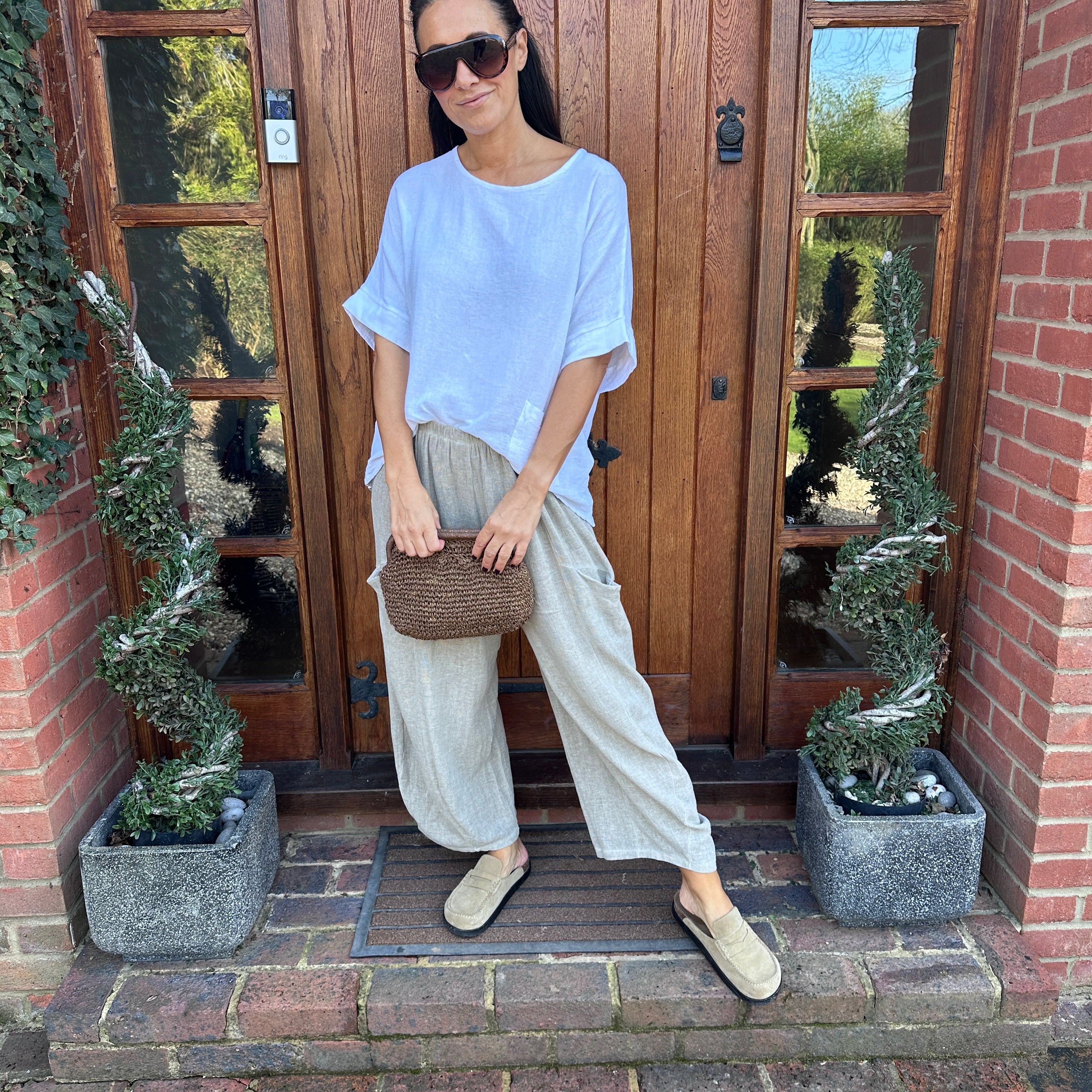 Cherry Linen Top - Blush Boutique Essex