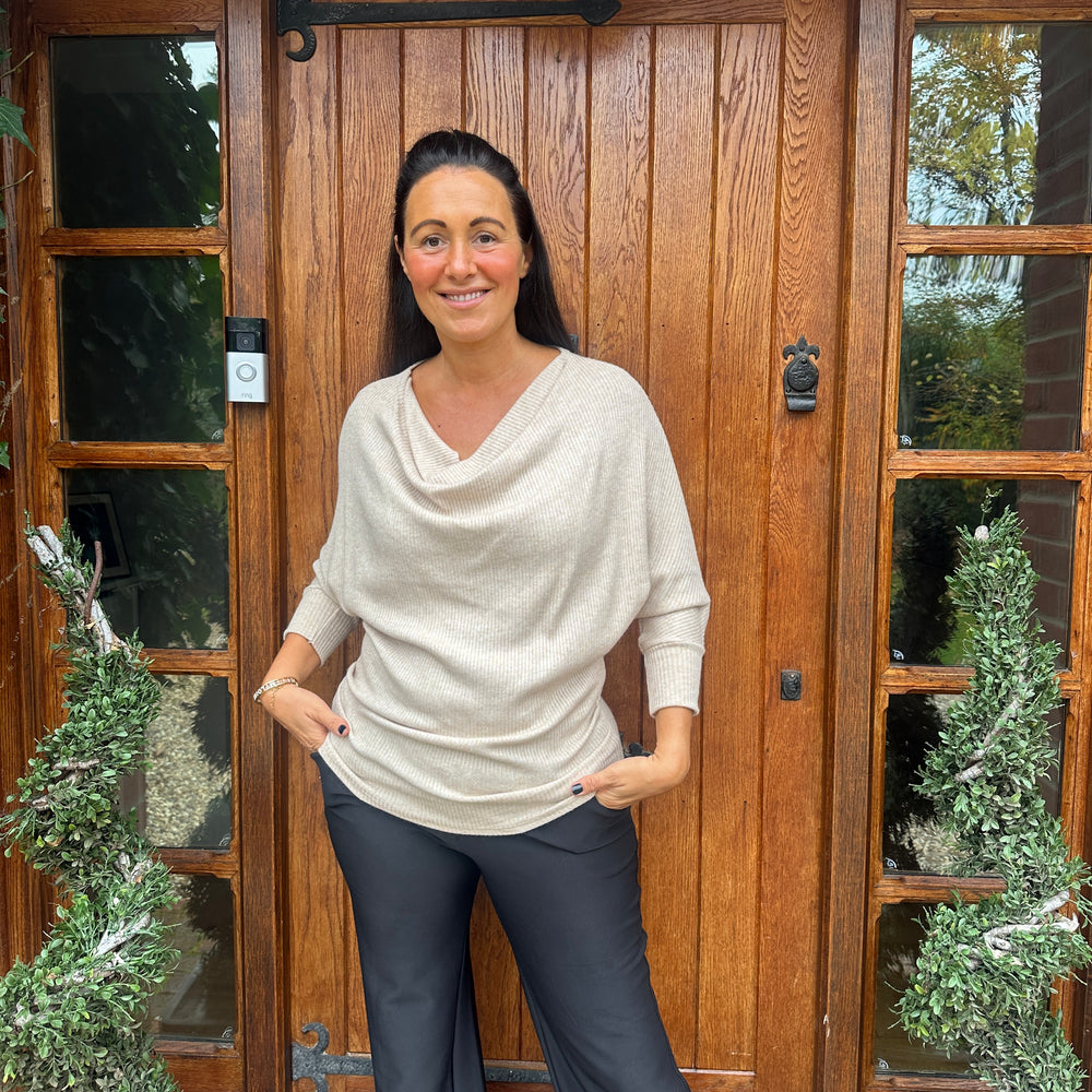 Dahlia Drape Top - Blush Boutique Essex